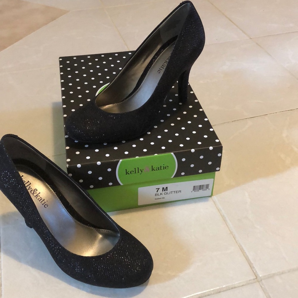 Black Glitter Shoes